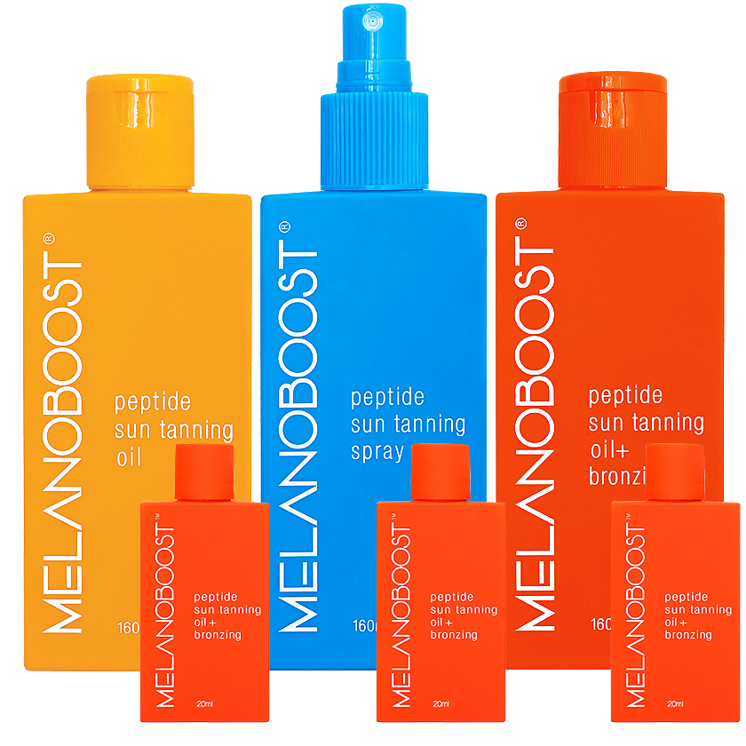 Melanoboost Peptide Sun Tan Oils and Spray